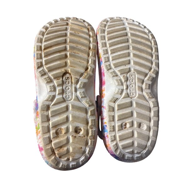 Crocs Classic Lined Clog Tie-Dye Multi-Color Fleece-Lined Slip-On Shoes Size W9 - Picture 7 of 8